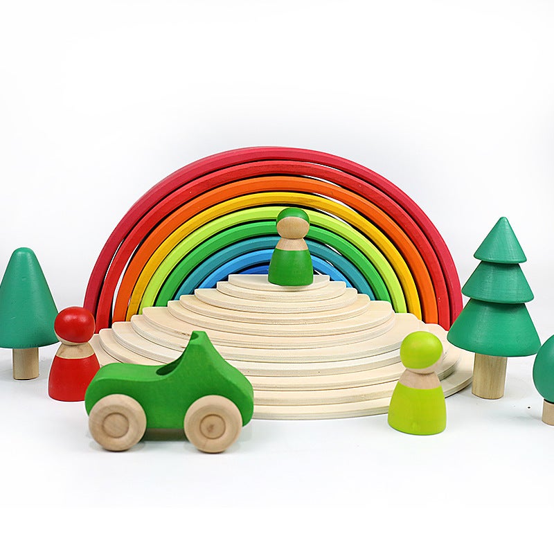 12-Color Macaron Large Rainbow Building Blocks Early Education Educational Toys Kidsren'S Room Decoration Ornaments - Image 4